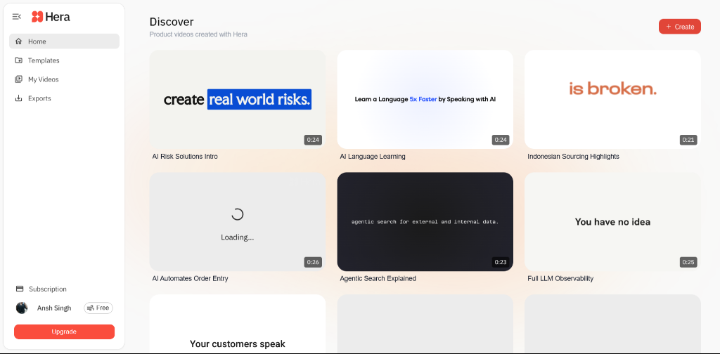 Initial Hera Dashboard